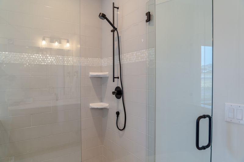 Finished Shower with Modern Fixtures
